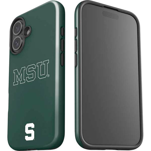 Michigan State University MSU Letters iPhone 16 Impact Case